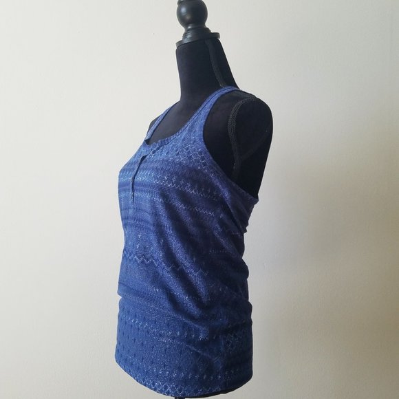 Blue Razor Back Tank Top - Picture 2 of 5